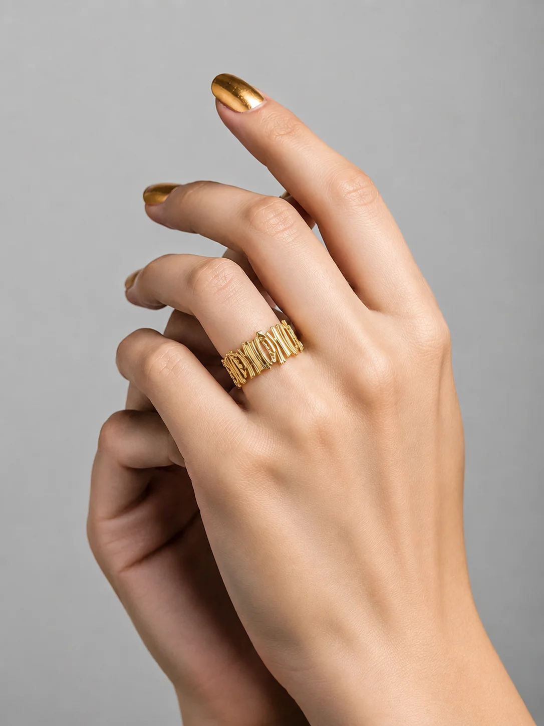 Golden Bamboo Ring